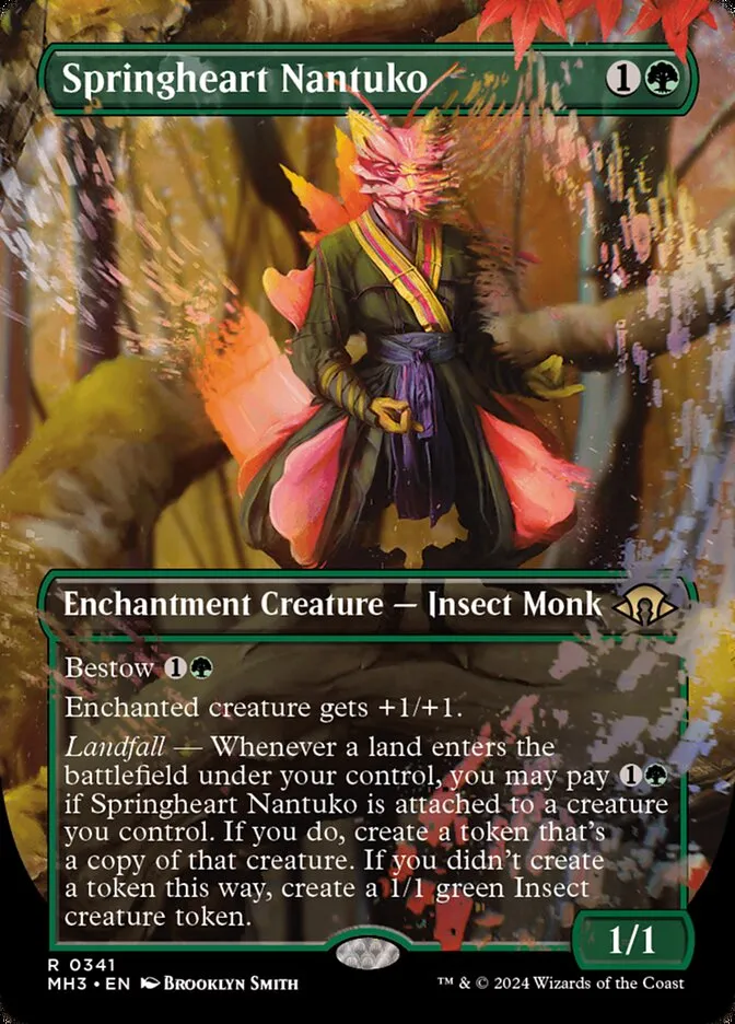 2024 Modern Horizons 3 Springheart Nantuko [Borderless Foil] rare #341 rare card image