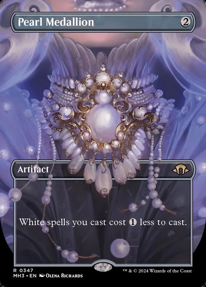 2024 Modern Horizons 3 Pearl Medallion [Borderless Foil] rare #347 rare card image