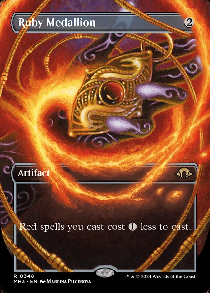 2024 Modern Horizons 3 Ruby Medallion [Borderless] rare #348 rare card image