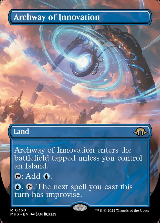 2024 Modern Horizons 3 Archway of Innovation [Borderless Foil] rare #350 rare card image