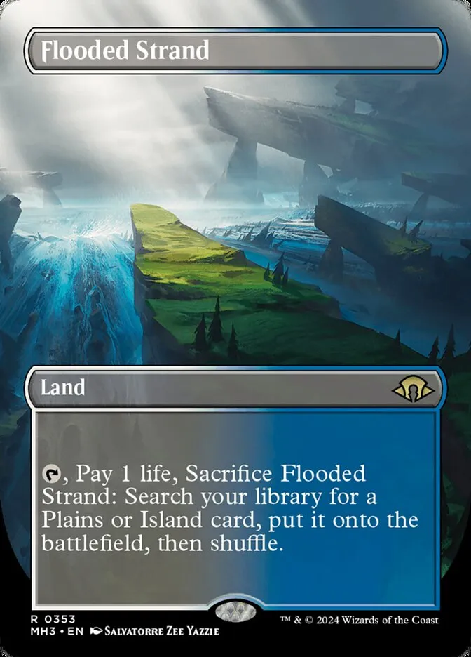 2024 Modern Horizons 3 Flooded Strand [Borderless Foil] rare #353 rare card image