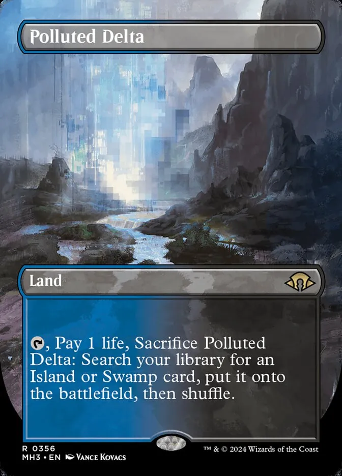 2024 Modern Horizons 3 Polluted Delta [Borderless Foil] rare #356 rare card image