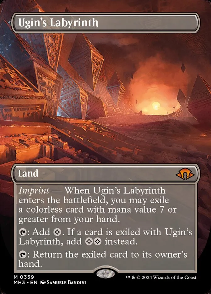 2024 Modern Horizons 3 Ugin's Labyrinth [Borderless Foil] mythic #359 mythic card image