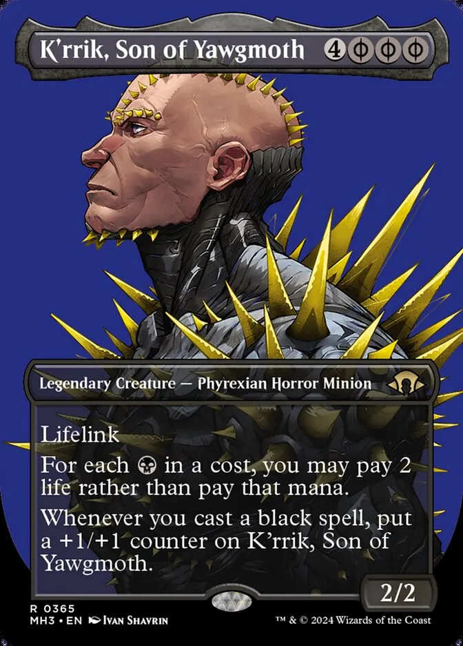 2024 Modern Horizons 3 K'rrik, Son of Yawgmoth [Borderless Foil] rare #365 rare card image