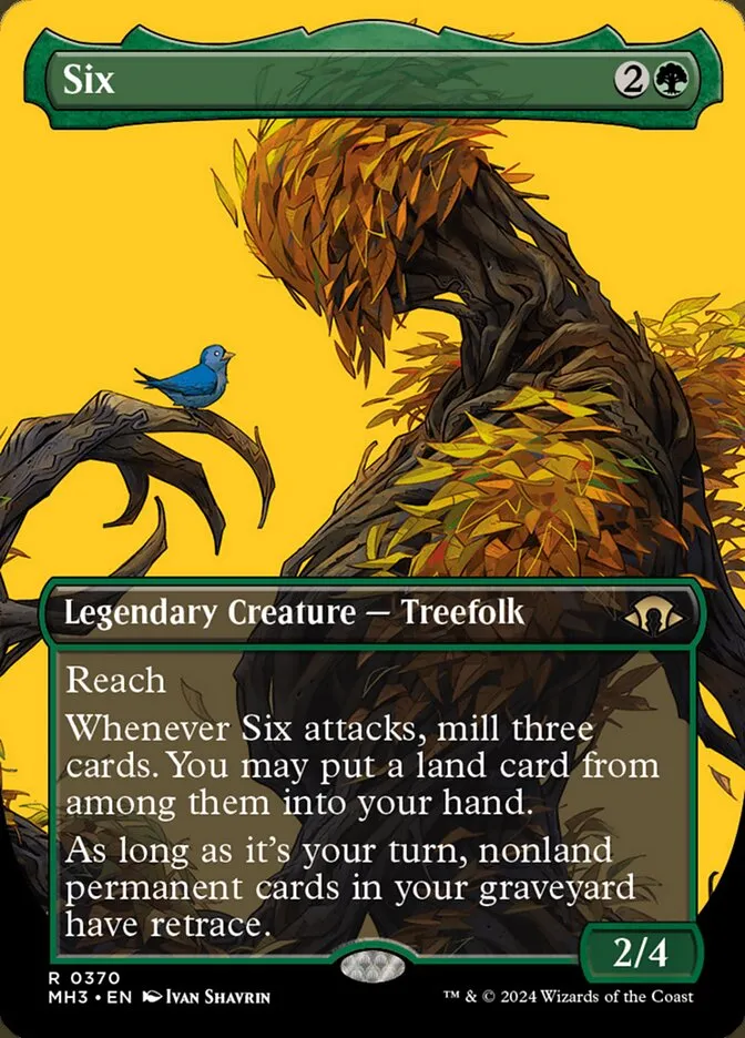 2024 Modern Horizons 3 Six [Borderless Foil] rare #370 rare card image