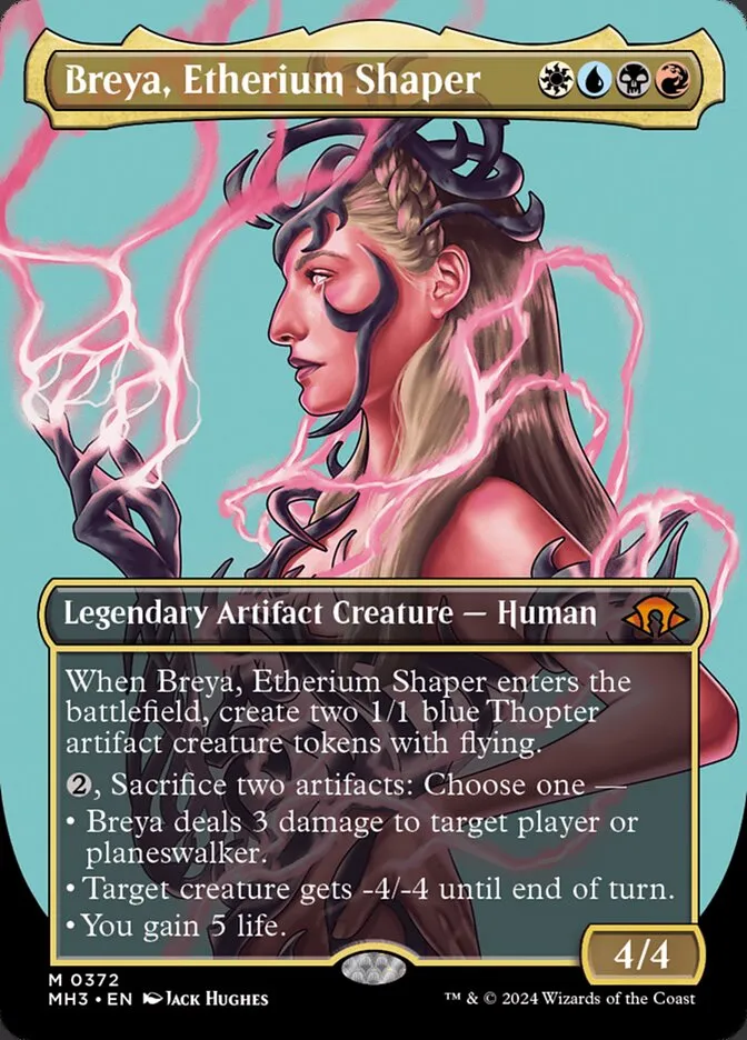 2024 Modern Horizons 3 Breya, Etherium Shaper [Borderless Foil] mythic #372 mythic card image