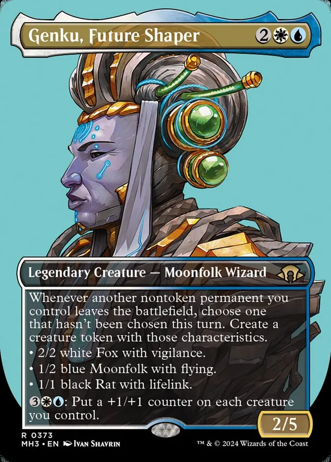 2024 Modern Horizons 3 Genku, Future Shaper [Borderless Foil] rare #373 rare card image