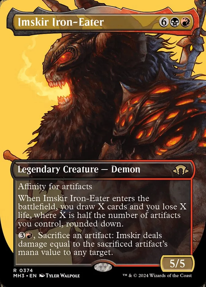 2024 Modern Horizons 3 Imskir Iron-Eater [Borderless Foil] rare #374 rare card image