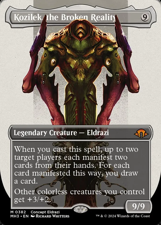 2024 Modern Horizons 3 Kozilek, the Broken Reality [Serialized] mythic #382 mythic card image