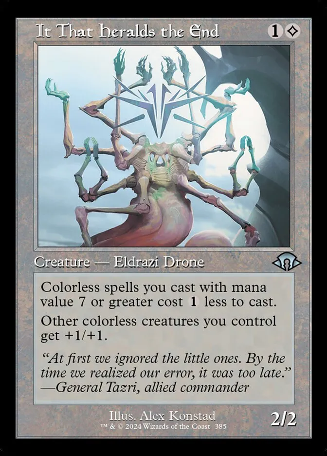 2024 Modern Horizons 3 It That Heralds the End #385 uncommon card image