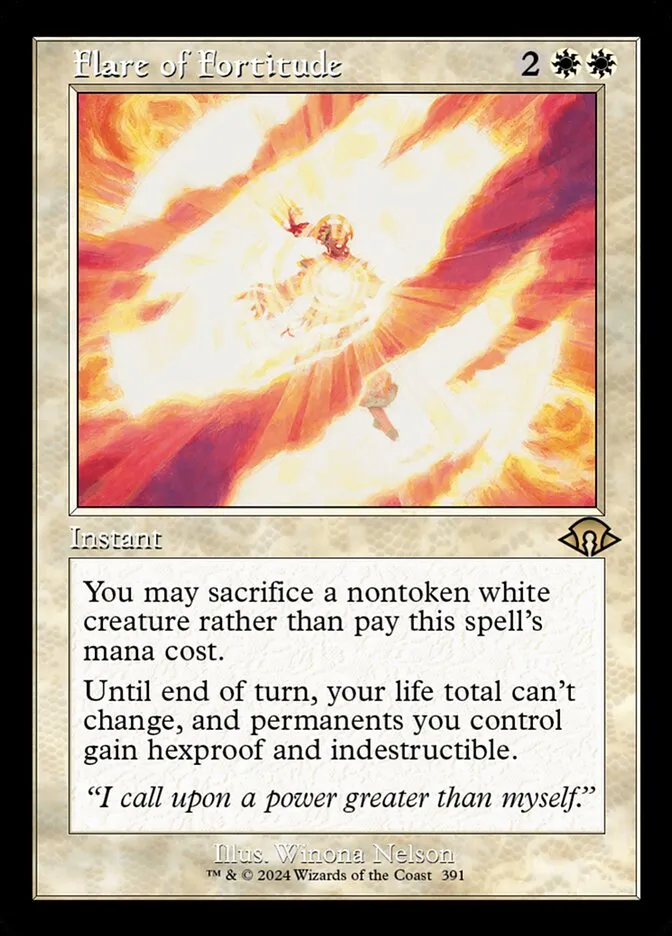 2024 Modern Horizons 3 Flare of Fortitude #391 rare card image