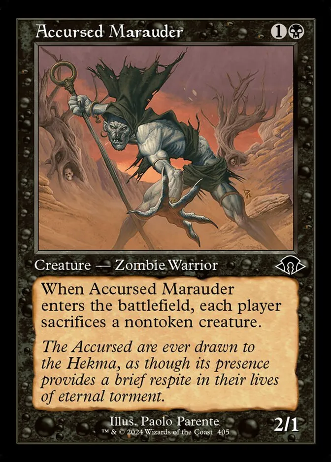 2024 Modern Horizons 3 Accursed Marauder #405 common card image