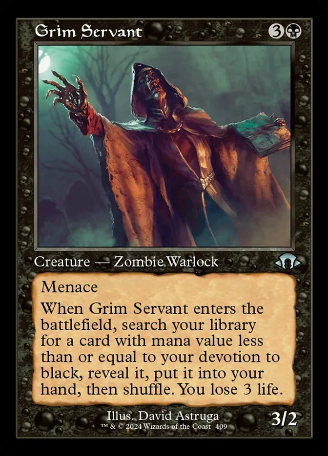 2024 Modern Horizons 3 Grim Servant uncommon #409 uncommon card image