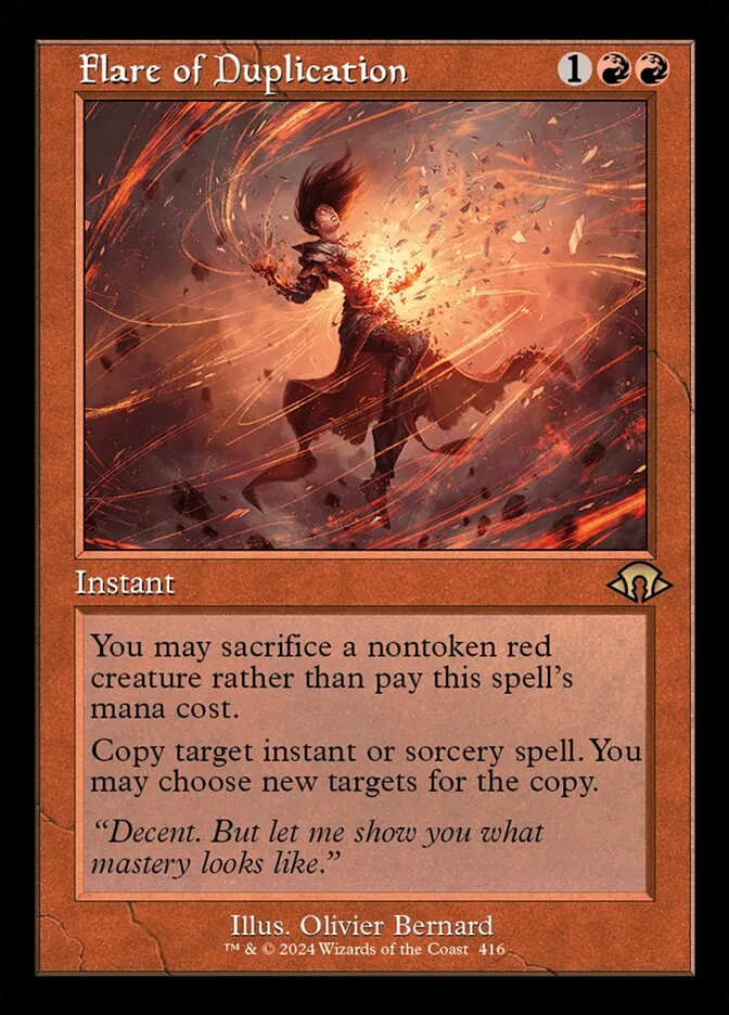 2024 Modern Horizons 3 Flare of Duplication #416 rare card image