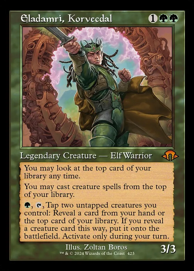 2024 Modern Horizons 3 Eladamri, Korvecdal #423 mythic card image