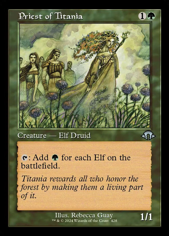 2024 Modern Horizons 3 Priest of Titania #428 uncommon card image