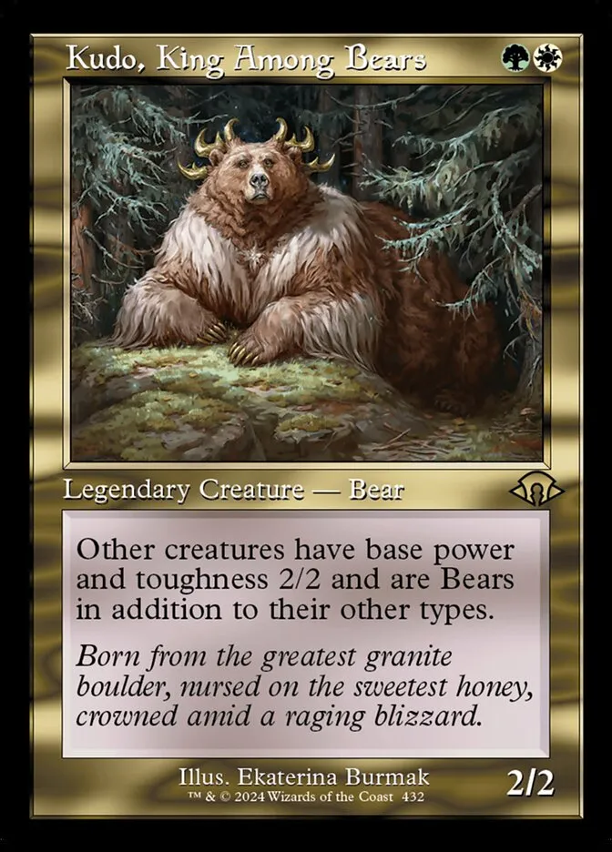 2024 Modern Horizons 3 Kudo, King Among Bears #432 rare card image