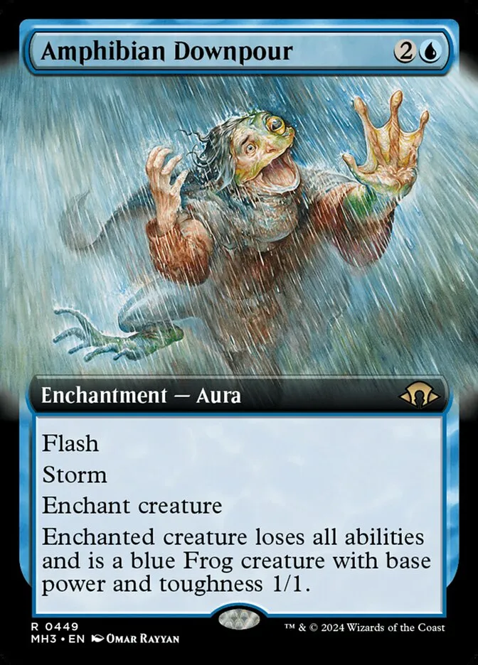 2024 Modern Horizons 3 Amphibian Downpour #449 rare card image