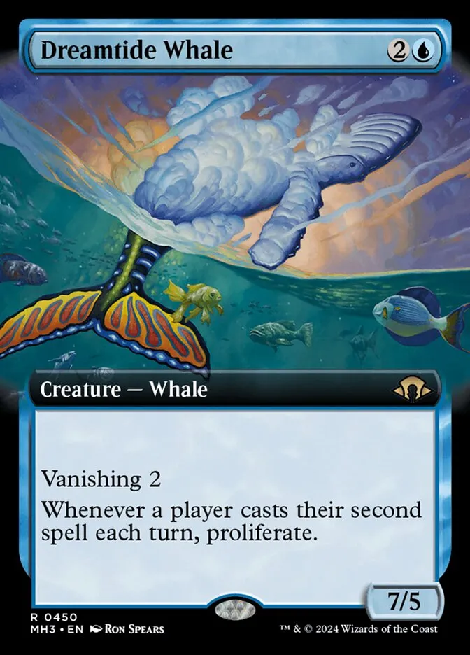 2024 Modern Horizons 3 Dreamtide Whale #450 rare card image
