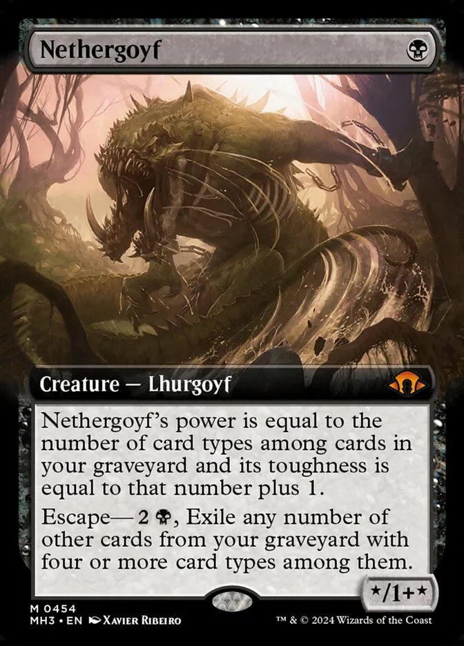 2024 Modern Horizons 3 Nethergoyf #454 mythic card image