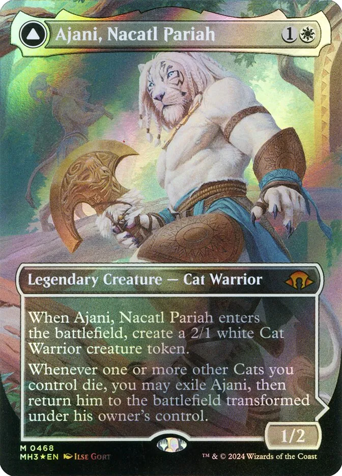 2024 Modern Horizons 3 Ajani, Nacatl Pariah // Ajani, Nacatl Avenger #468 mythic card image