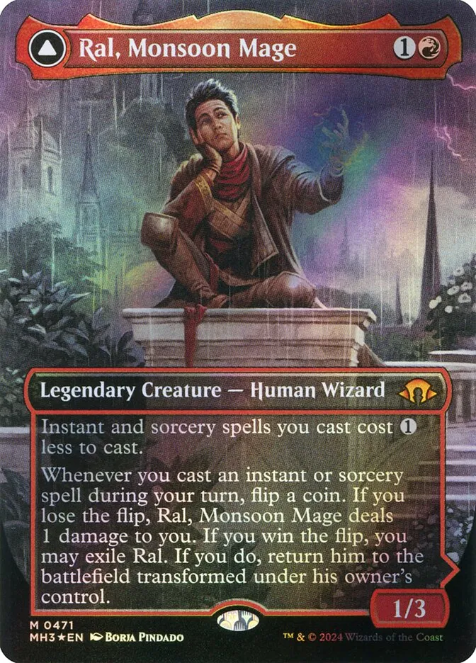 2024 Modern Horizons 3 Ral, Monsoon Mage // Ral, Leyline Prodigy mythic #471 mythic card image