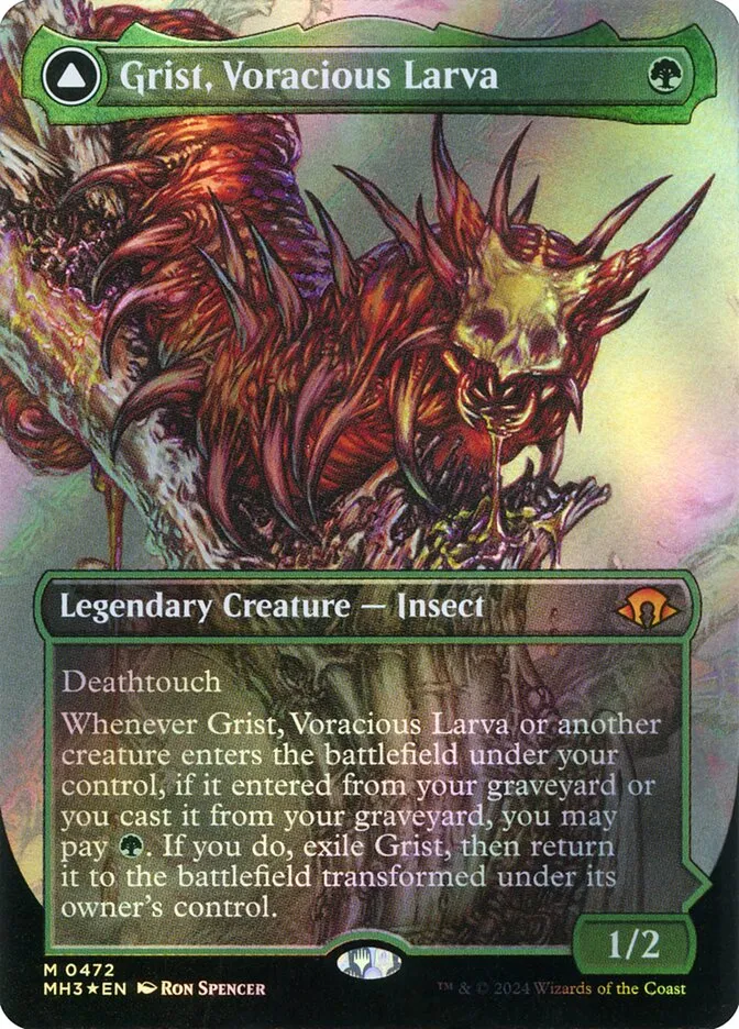 2024 Modern Horizons 3 Grist, Voracious Larva // Grist, the Plague Swarm #472 mythic card image