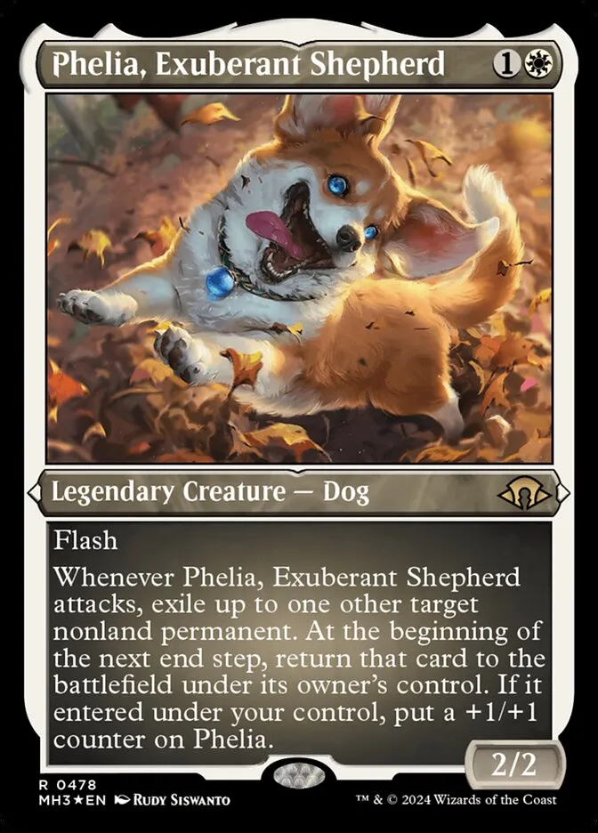 2024 Modern Horizons 3 Phelia, Exuberant Shepherd #478 rare card image