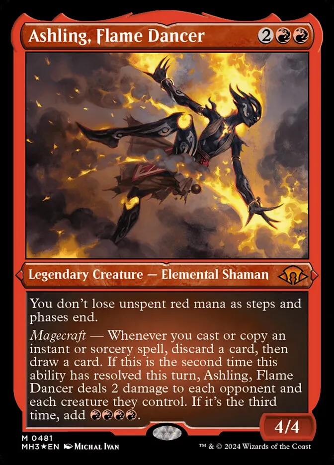 2024 Modern Horizons 3 Ashling, Flame Dancer #481 mythic card image