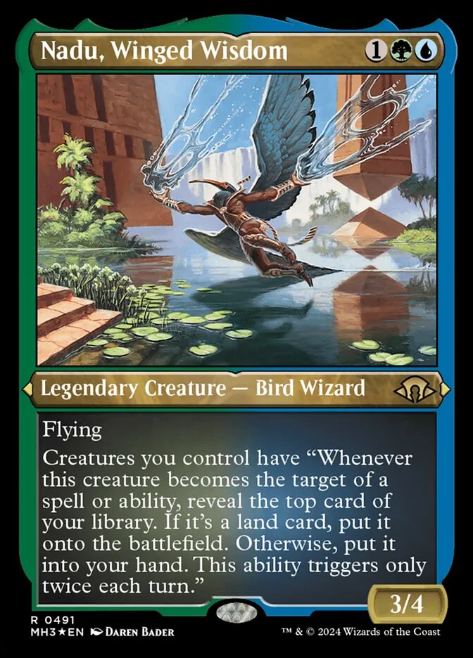 2024 Modern Horizons 3 Nadu, Winged Wisdom #491 rare card image