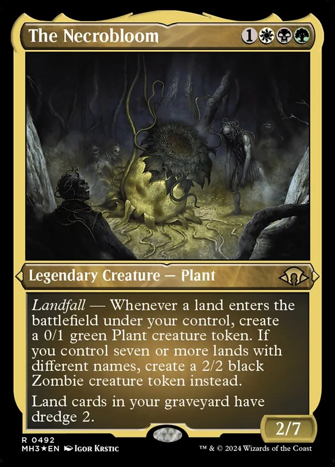 2024 Modern Horizons 3 The Necrobloom #492 rare card image