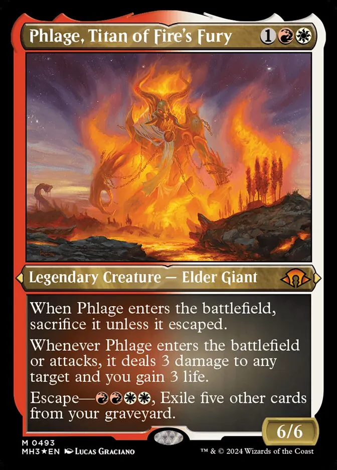 2024 Modern Horizons 3 Phlage, Titan of Fire's Fury #493 mythic card image