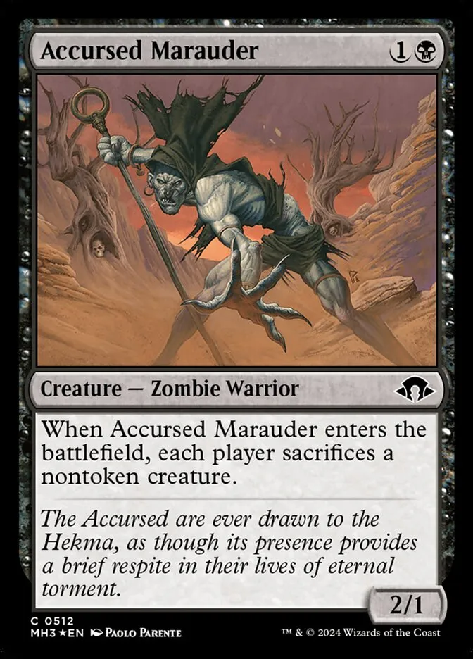 2024 Modern Horizons 3 Accursed Marauder #512 common card image