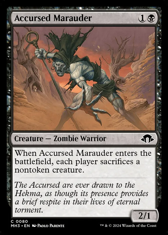 2024 Modern Horizons 3 Accursed Marauder #80 common card image