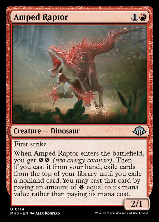 2024 Modern Horizons 3 Amped Raptor #114 uncommon card image