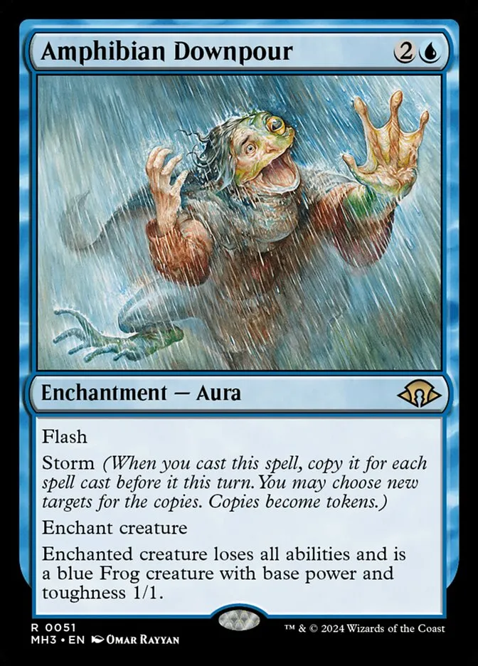 2024 Modern Horizons 3 Amphibian Downpour #51 rare card image