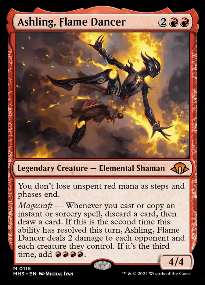2024 Modern Horizons 3 Ashling, Flame Dancer #115 mythic card image