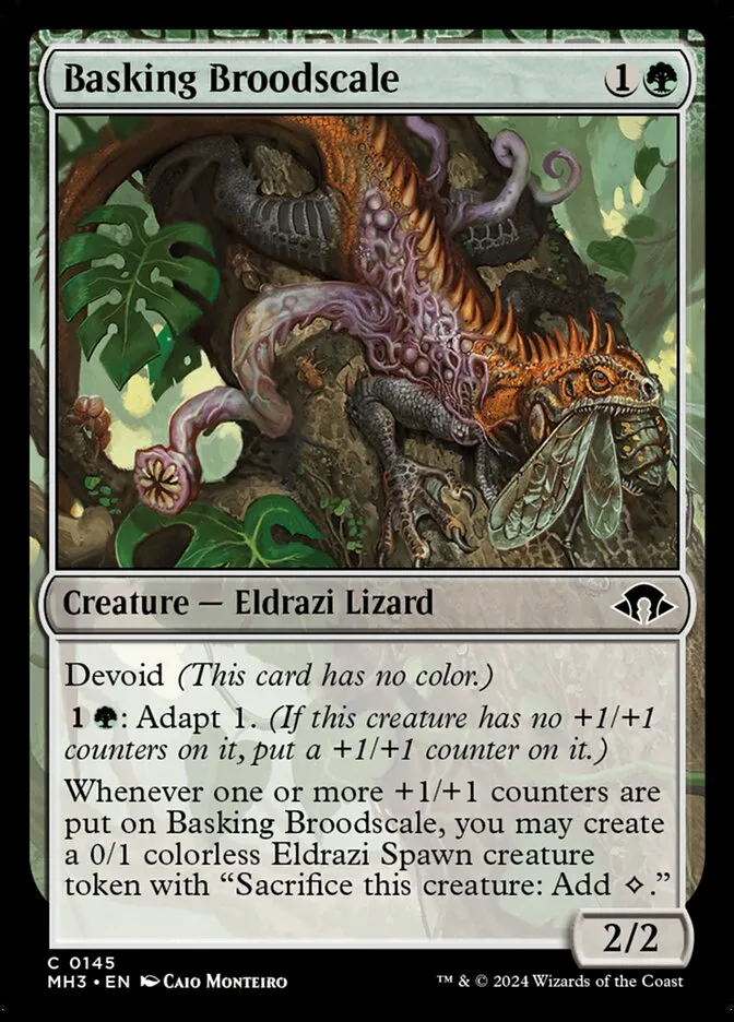 2024 Modern Horizons 3 Basking Broodscale common #145 common card image