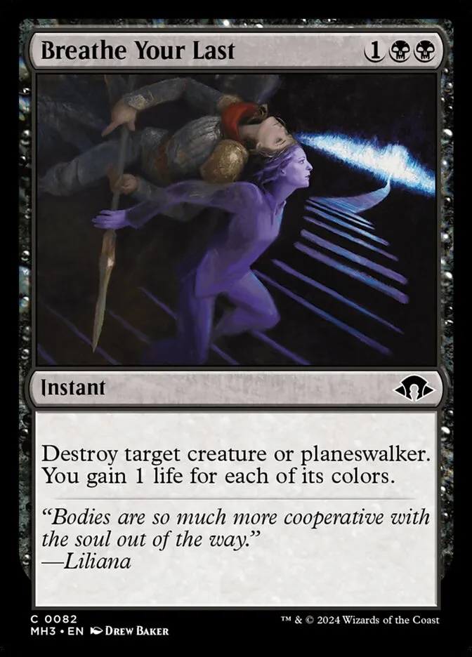 2024 Modern Horizons 3 Breathe Your Last #82 common card image