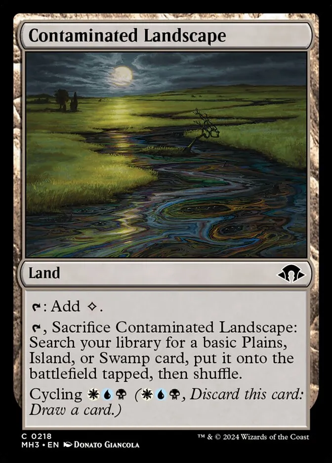 2024 Modern Horizons 3 Contaminated Landscape #218 common card image