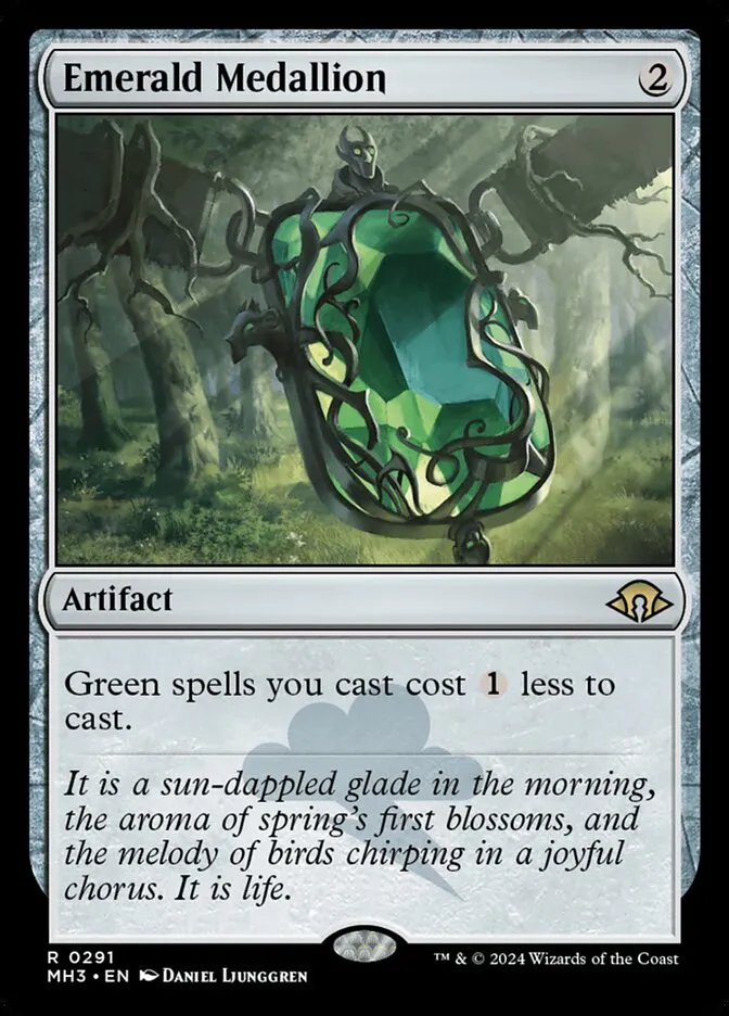 2024 Modern Horizons 3 Emerald Medallion #291 rare card image