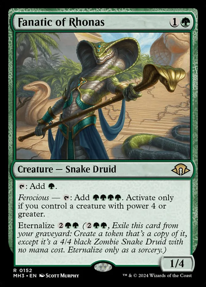 2024 Modern Horizons 3 Fanatic of Rhonas #152 rare card image