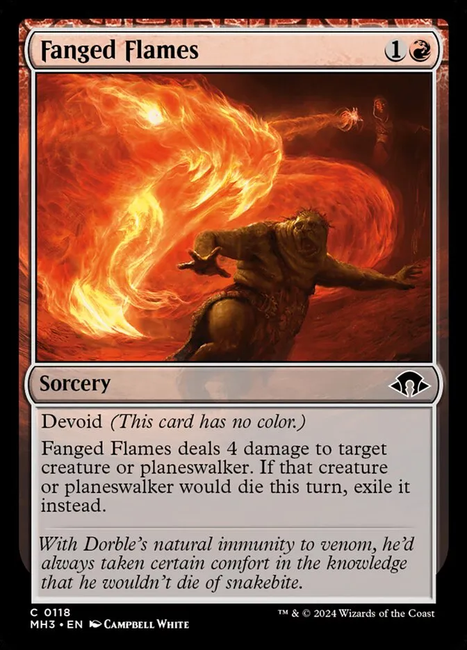 2024 Modern Horizons 3 Fanged Flames common #118 common card image