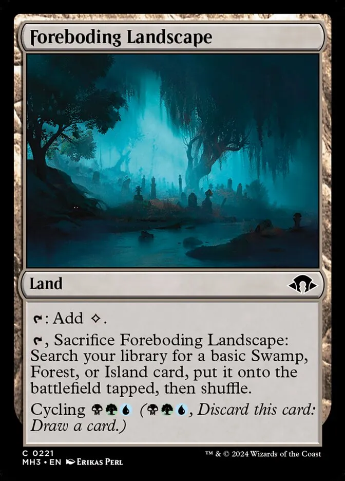 2024 Modern Horizons 3 Foreboding Landscape common #221 common card image