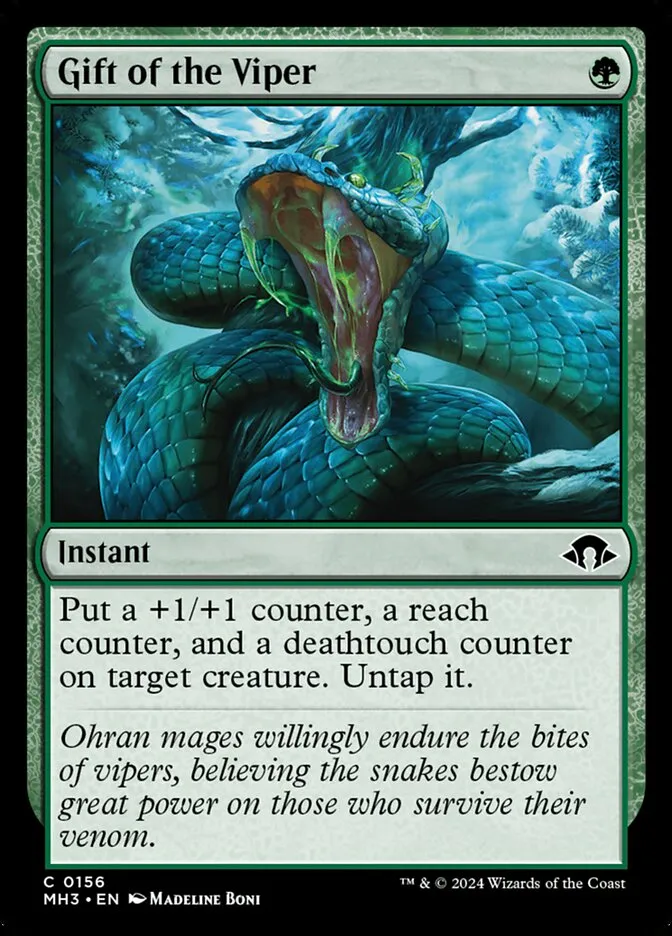2024 Modern Horizons 3 Gift of the Viper #156 common card image