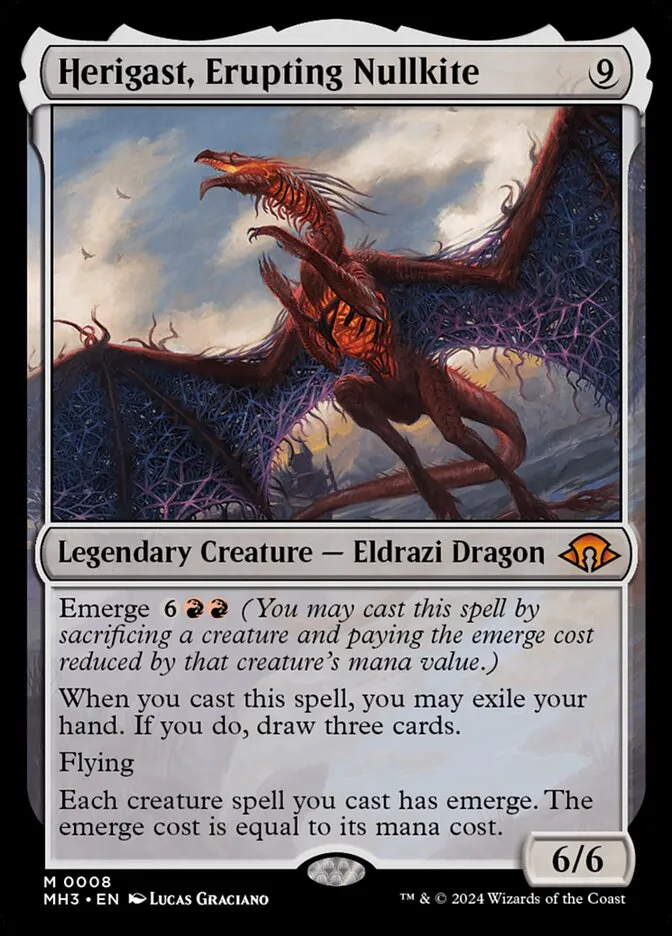 2024 Modern Horizons 3 Herigast, Erupting Nullkite mythic #8 mythic card image