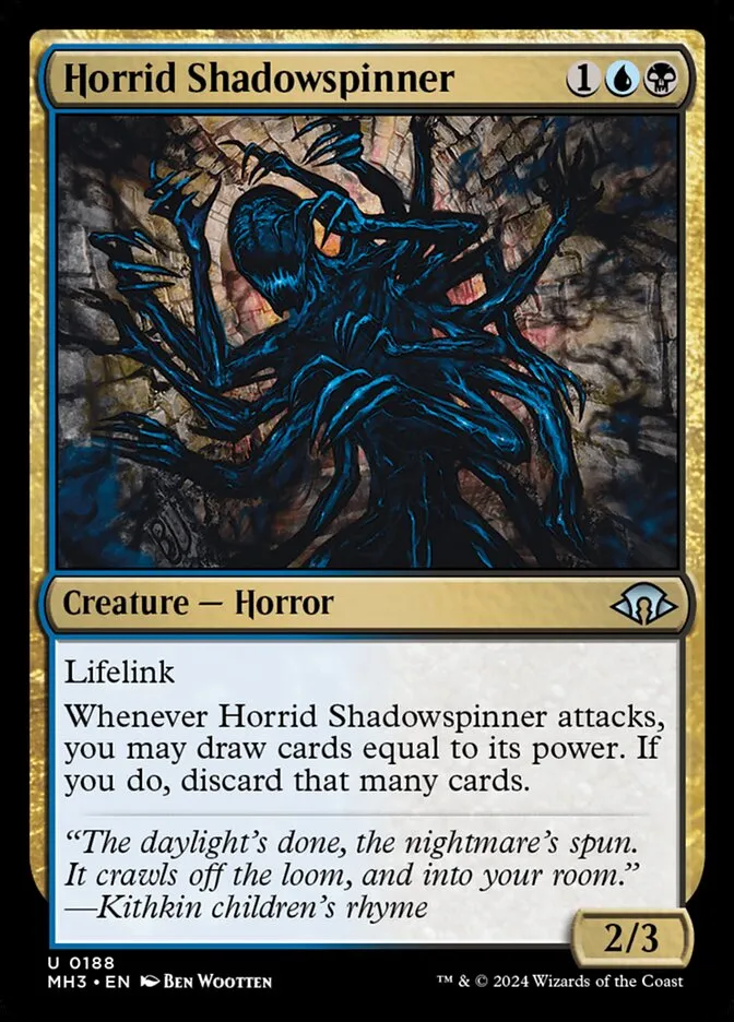 2024 Modern Horizons 3 Horrid Shadowspinner #188 uncommon card image