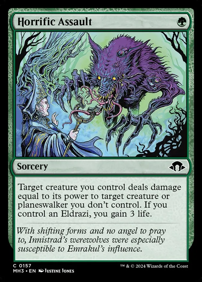 2024 Modern Horizons 3 Horrific Assault #157 common card image