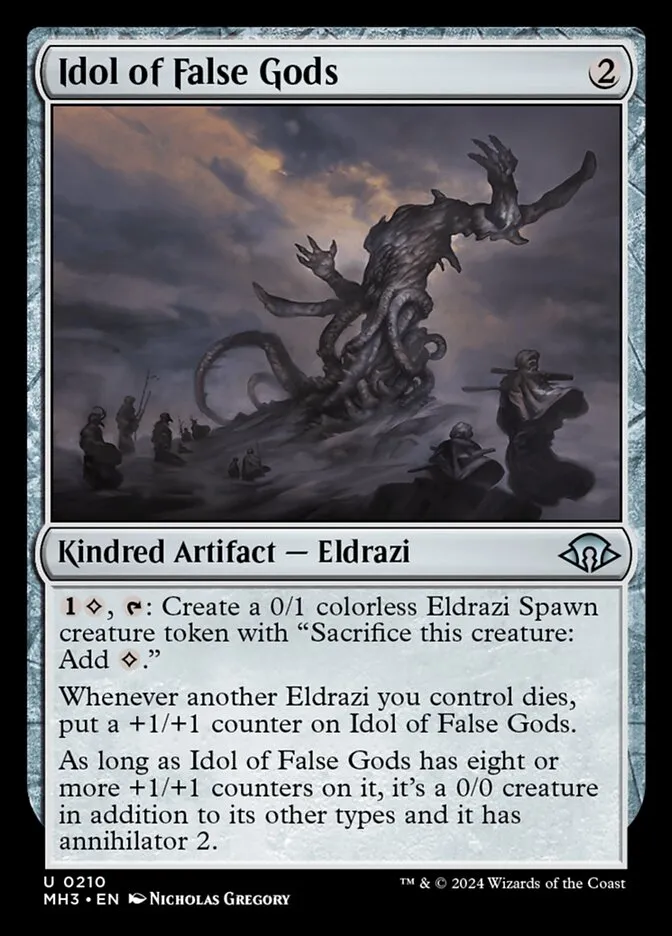 2024 Modern Horizons 3 Idol of False Gods #210 uncommon card image