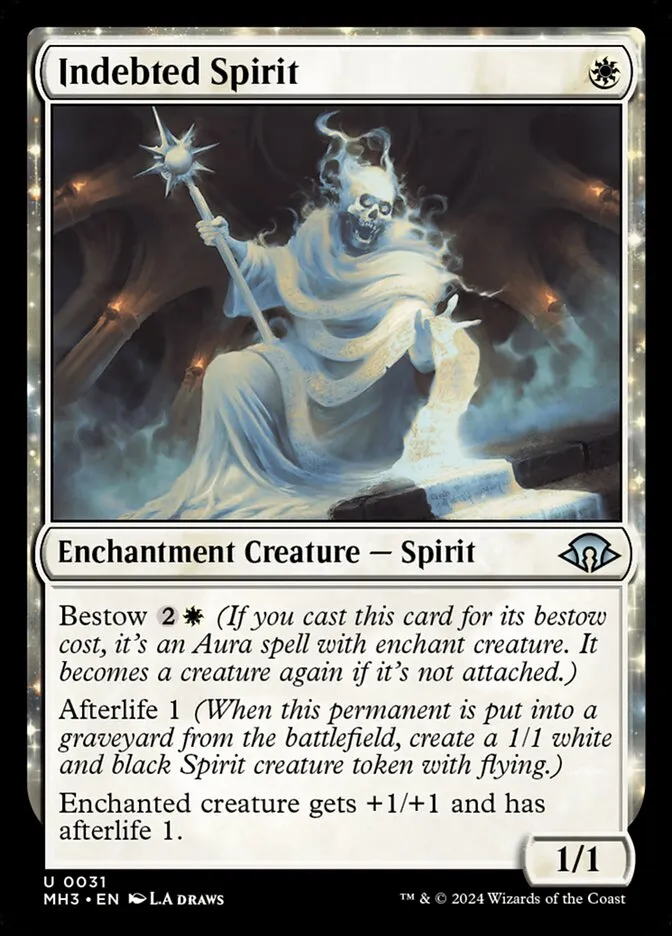 2024 Modern Horizons 3 Indebted Spirit #31 uncommon card image